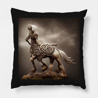 celtic warrior statue Pillow