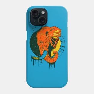 Orange Blue Royal Elephant Phone Case