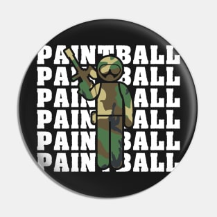 Camouflage Paintball Player Pin