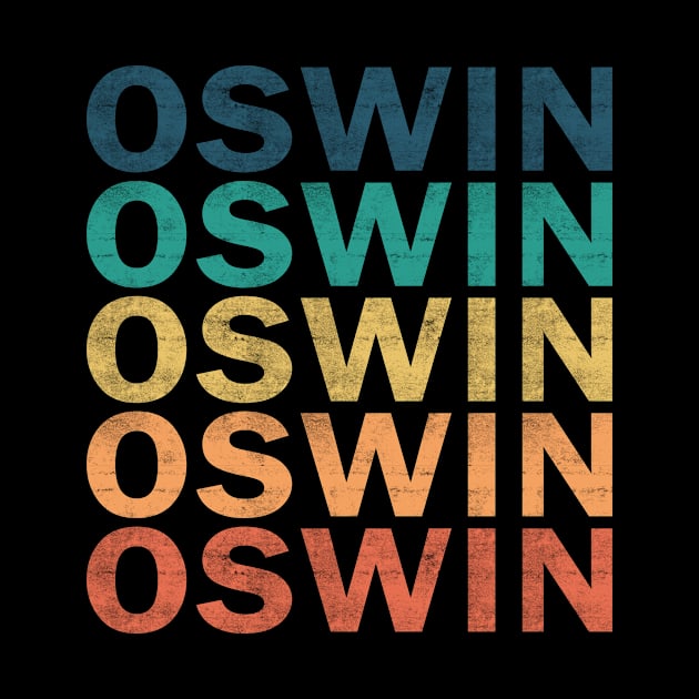 Oswin Name T Shirt - Oswin Vintage Retro Name Gift Item Tee by henrietacharthadfield