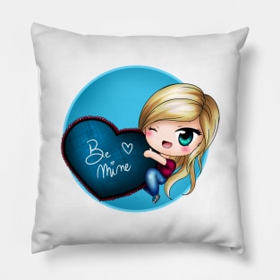 chibi cute be mine blond Pillow