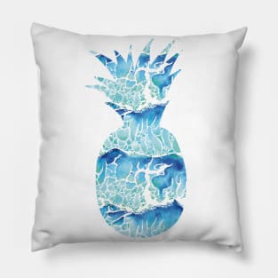 Pineapple and Waves Silhouette Pillow