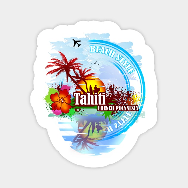 Tahiti french Polynesia Magnet by dejava