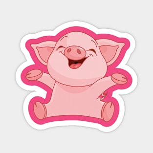 piggy pink sweet t shirt Magnet