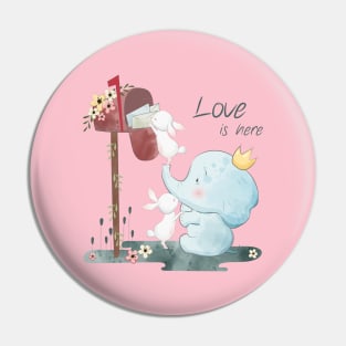 little bunny elephant love is here Pin