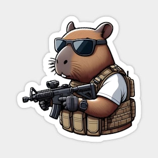 tactical capybara Magnet