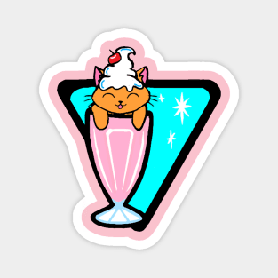 Retro Milkshake Kitty Magnet