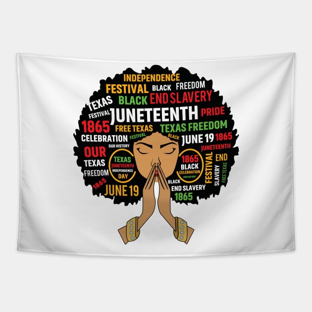 Juneteenth Is My IndependenceJuneteent Day Black Women Tapestry by amramna