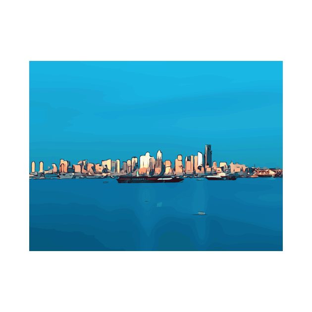 Seattle skyline by WelshDesigns