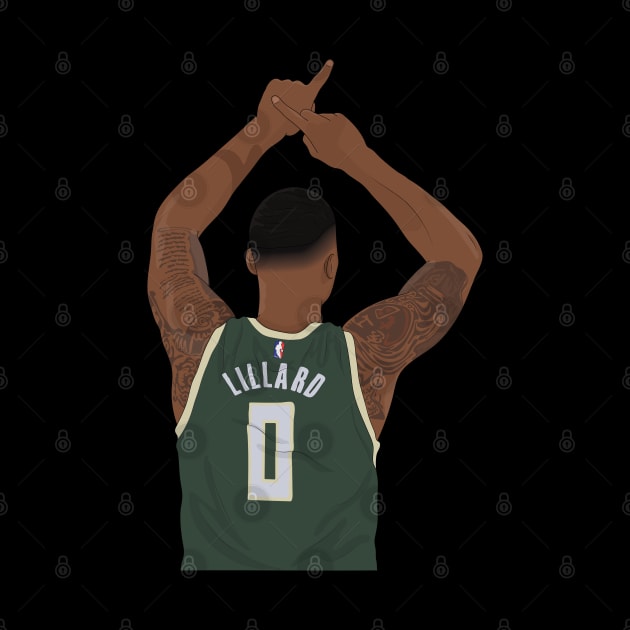 Damian Lillard digital illustration by fmmgraphicdesign