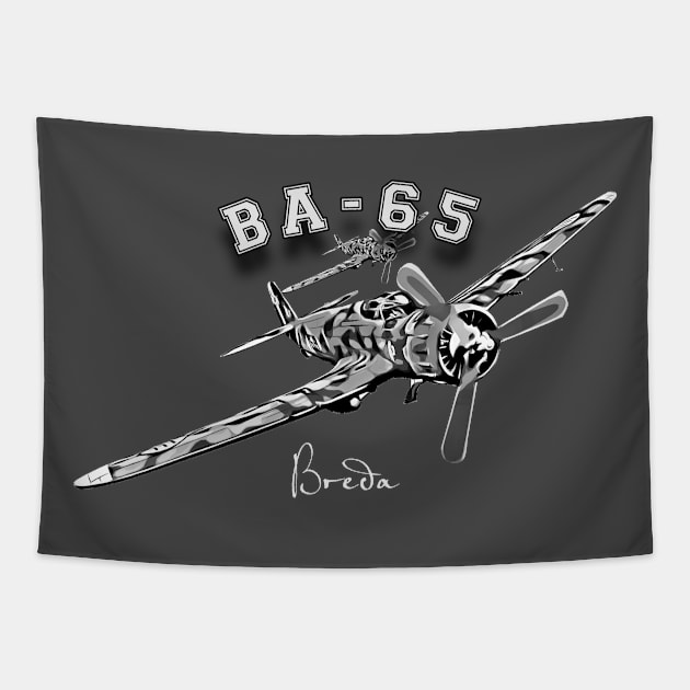 Breda BA65 aircraft Tapestry by aeroloversclothing