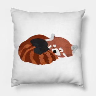 Sleeping Watercolor Red Panda Pillow