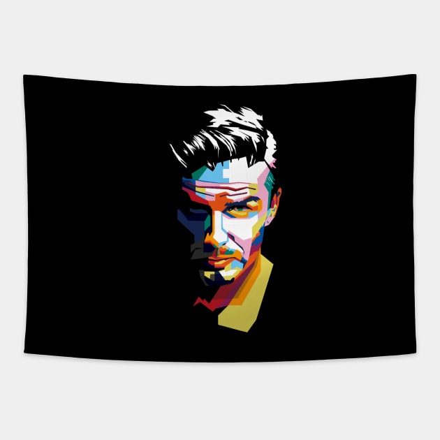 WPAP-david beckam Tapestry by pucil03