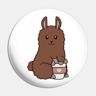 Llama Coffee Pin