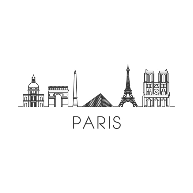 Paris Skyline by Printadorable