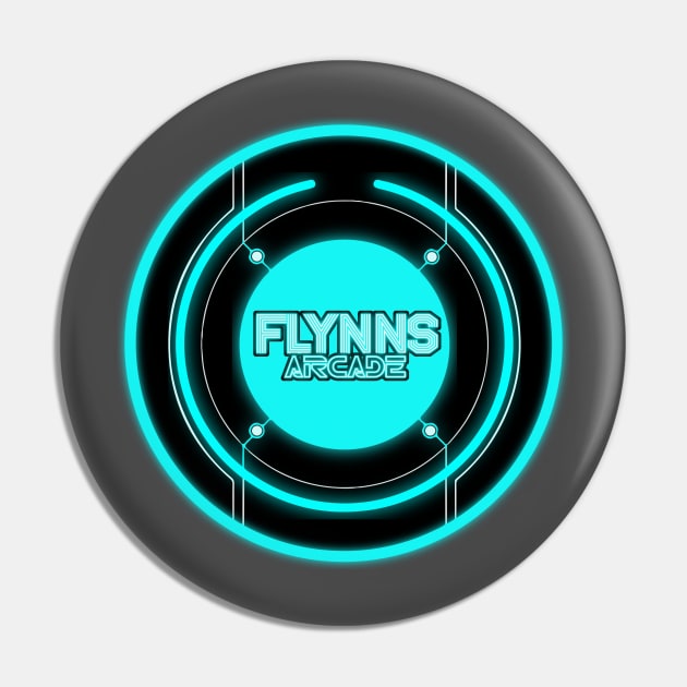 Flynn's Blue Neon Pin by DeepDiveThreads