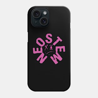 circle text logo pink Phone Case