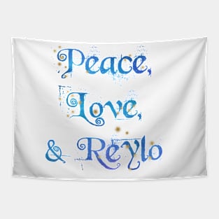 Peace, Love, & Reylo (Starry Night) Tapestry