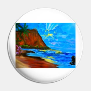 Diamond Head Blue Pin