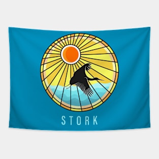 Stork artwork Tapestry