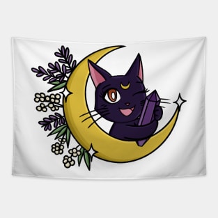 Crystal Luna Kitty Tapestry