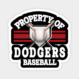 Proud Name Dodgers Graphic Property Vintage Baseball Magnet