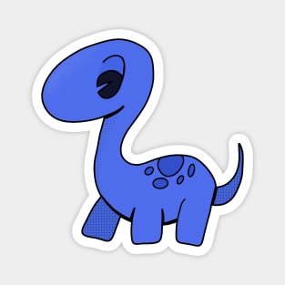 An Adorable Blue Dinosaur Magnet