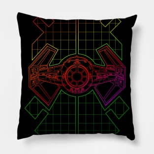 Retro vintage imperial space ship Pillow