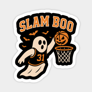Slam Boo Ghost Basketball Halloween Artwork Graphic Magnet