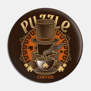 Master of Puzzle and Coffee Pin