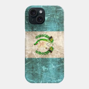 Vintage Aged and Scratched Guatemalan Flag Phone Case