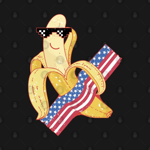 Proud to be an American 4th of July Banana Meme by PunnyPoyoShop