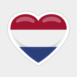 Nederlands Flag Heart Magnet