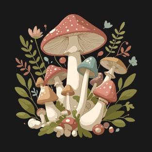 Mushrooms T-Shirt Hoodie Shirt Mug Sticker Pillow Tote Gift etc. T-Shirt