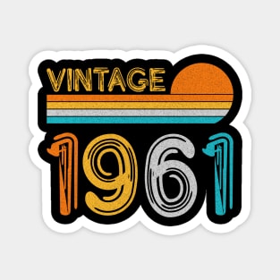 Vintage 1961 Happy 62nd Birthday Retro Magnet