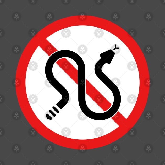 No Rattlesnake Warning sign by Vidision Avgeek