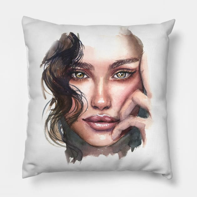 Portrait Pillow by Kira Balan