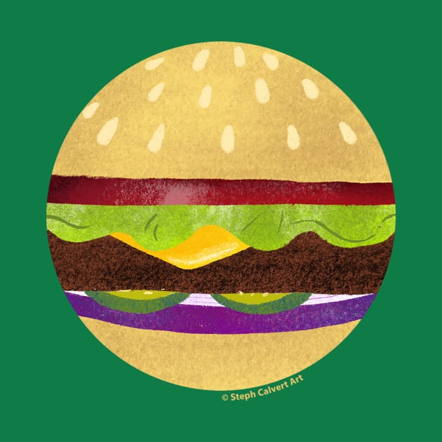 Cool Hamburger Design by Steph Calvert Art