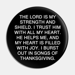 Psalm 28:7 New Living Translation. Pin