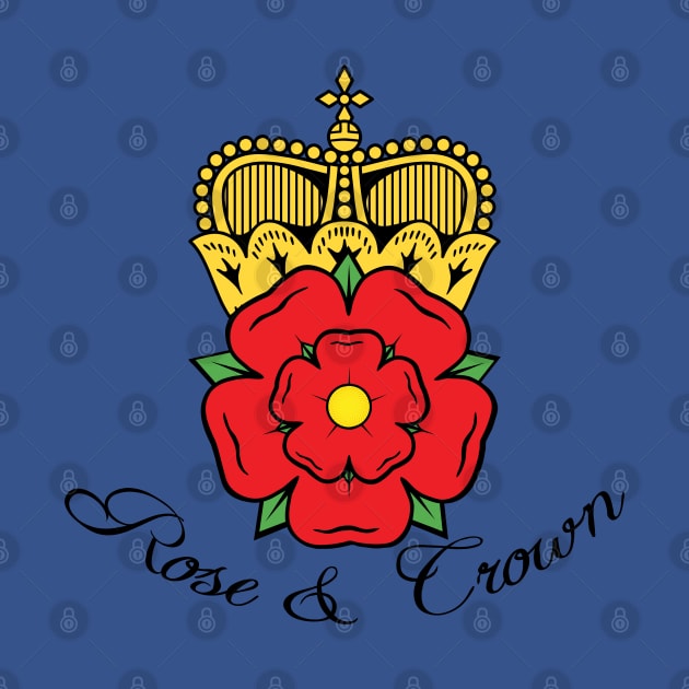 Colourful Rose and Crown by tribbledesign