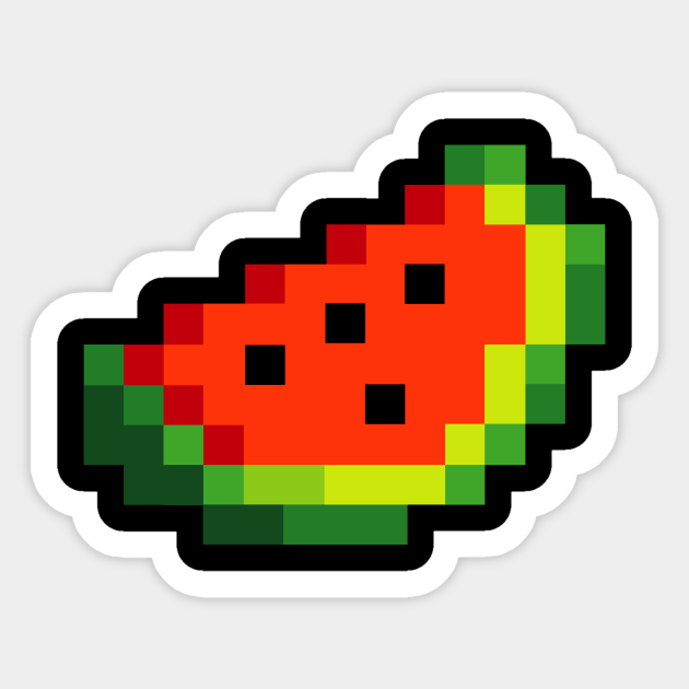 8-Bit Gaming Watermelon - 8 Bit Pixel - Sticker | TeePublic 8-Bit Gaming Watermelon - 8 Bit Pixel - Sticker | TeePublic