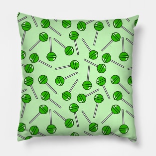 Green Lollipops Pattern Pillow