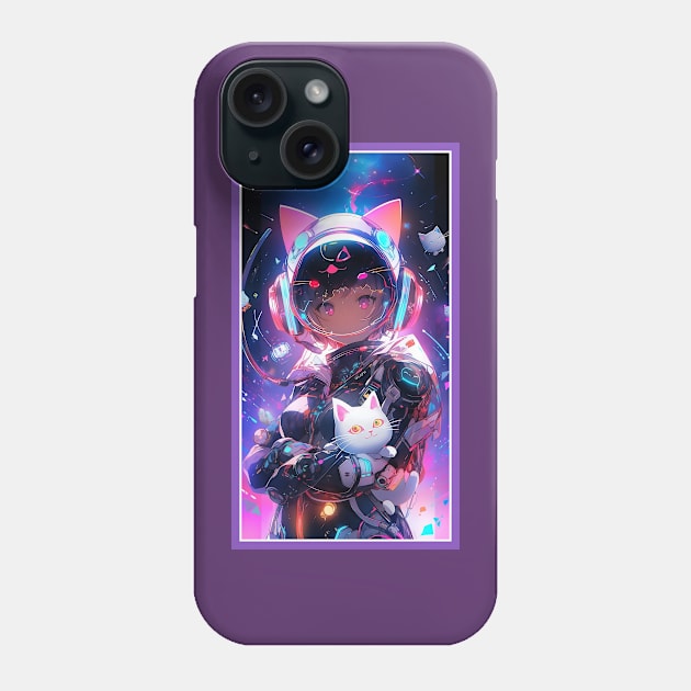 Anime Cute Cat Girl | Sci-Fi Manga Girl Anime Art Phone Case by AlNoah