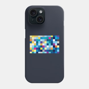 Colorful pixelated pattern squares Phone Case