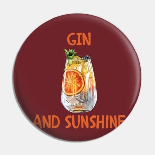 Gin and sunshine Pin