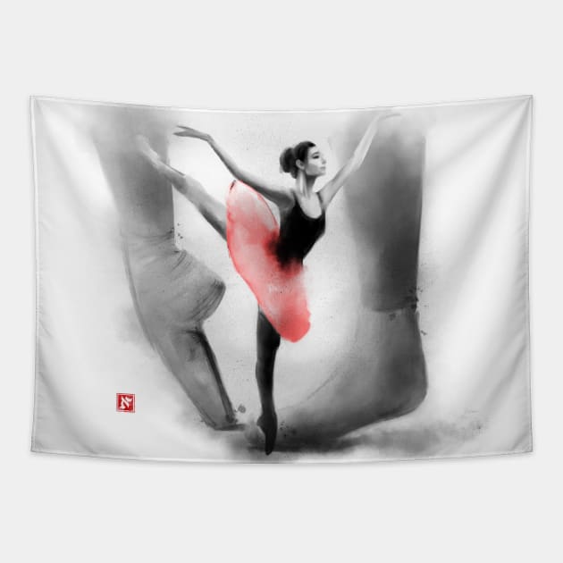 Ballet Dancer Tapestry by ILYOart