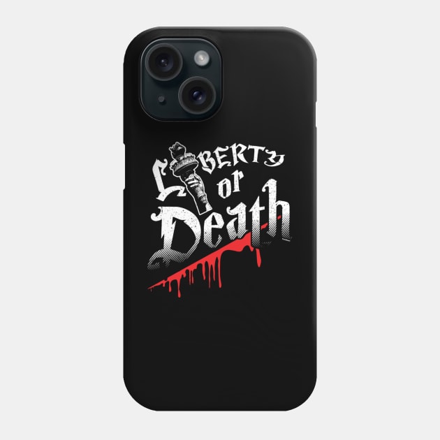 Liberty Or Death American America USA Patriotic Distressed Phone Case by Yassmina