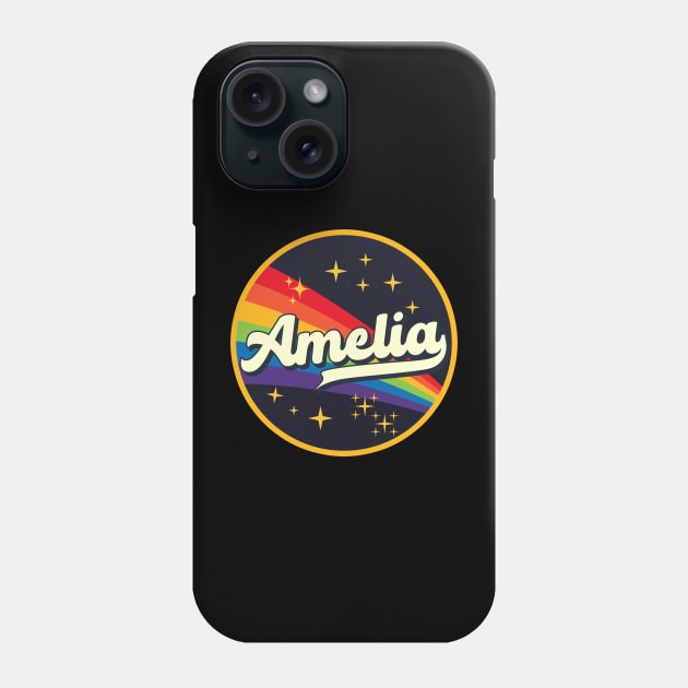 Amelia // Rainbow In Space Vintage Style Phone Case by LMW Art
