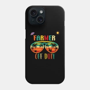 Farmer Off Duty-  Retro Vintage Sunglasses Beach vacation sun for Summertime Phone Case