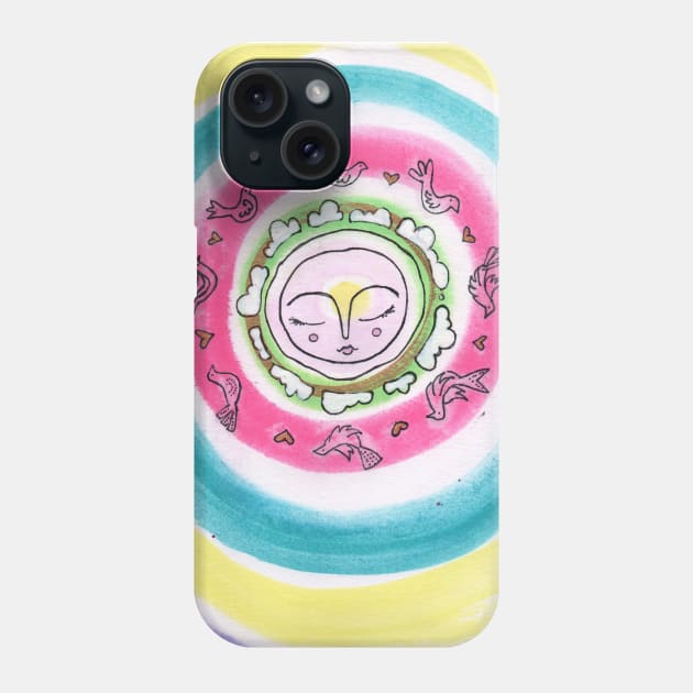 Sun, Birds, Clouds Phone Case by gaea